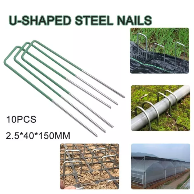 10 Pcs Fixing Tools U-Shaped Steel Nails Irrigation Staples Ground Nail