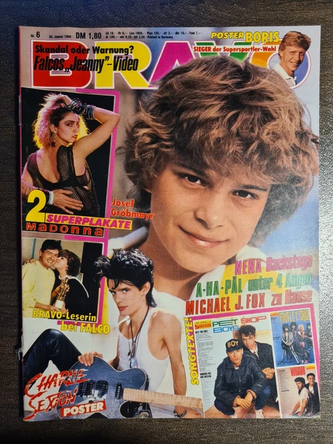 BRAVO 06/1986 Heft Komplett - Michael J. Fox, A-Ha, Madonna, Falco, Nena - Top!