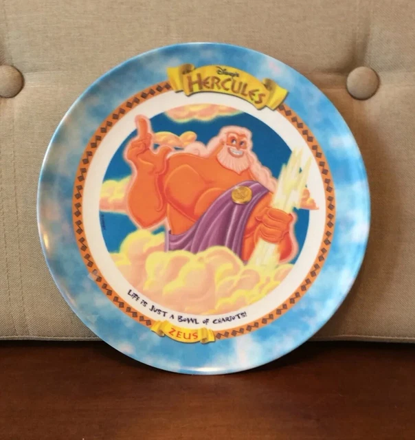 VINTAGE MCDONALD’S DISNEY Hercules Zeus Plate Plastic Meamine