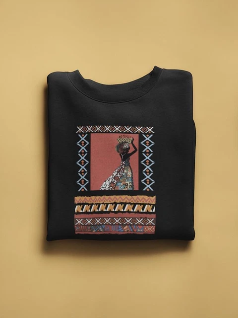 African Ornamented Sketch Women's Sweatshirt -Image by Shutterstock