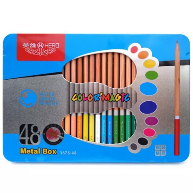 HERO1931 48 Color Water-Soluble Color Pencils Water-Soluble Color Lead1613