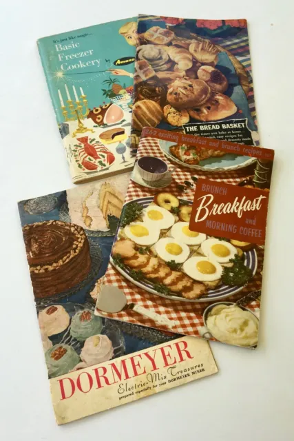 Vintage 1940s - 1950s Advertising Paperback Cookbooks:  4 Book Lot