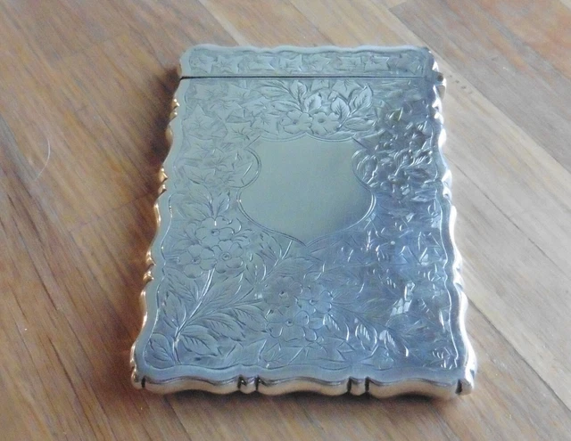 Antique Silver Ornate Card Case