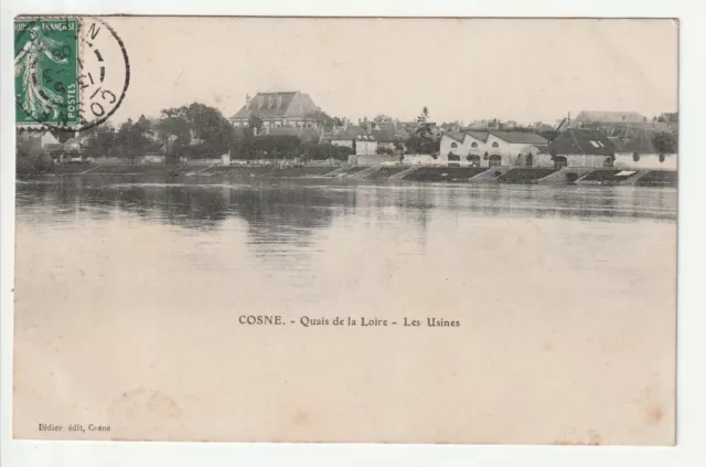 COSNE SUR LOIRE - Nievre - CPA 58 - Quais de la Loire - the factories