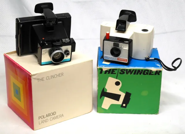 Vintage Polaroid Land Cameras The SWINGER & the CLINCHER ED116