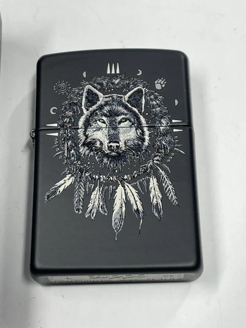 ZIPPO 2009 WOLF HEAD DREAM CATCHER AMERICAN HARDCORE LIGHTER UNFIRED IN BOX v205