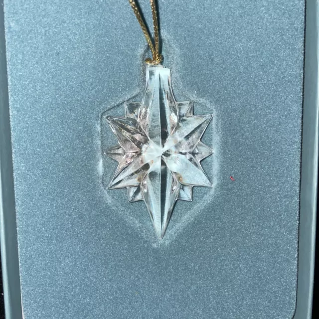 Lenox Crystal Christmas Tree Creche Star Ornament in box RARE 1992