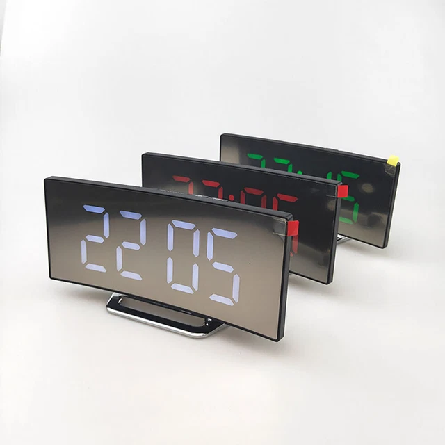Sveglia Display LED Digitale Con Data Temperatura Cambio Colore RGB Con 6 Toni Naturali Plastica Trasparente H 85 Cm Set Da 3 72464061