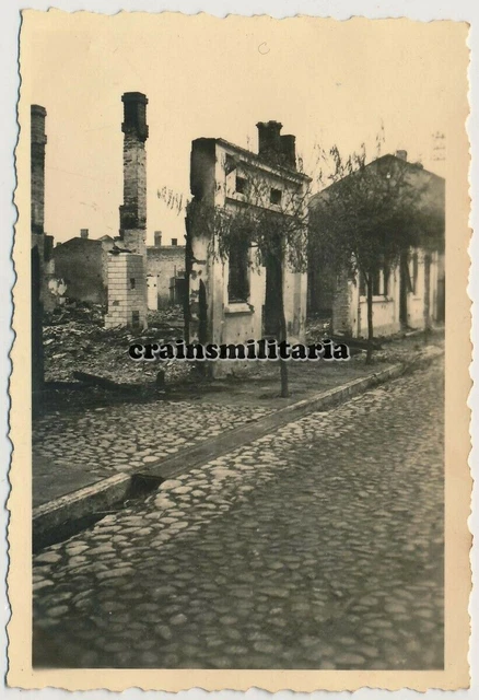 Orig. Foto zerstörtes PIATEK b. Kutno Lodz Lodsch Lentschütz Polen 1939