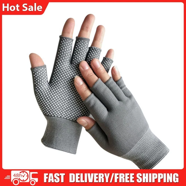 Fingerless Outdoor Bicycle Anti-skid Half Finger Fishing Gloves (Grey)
