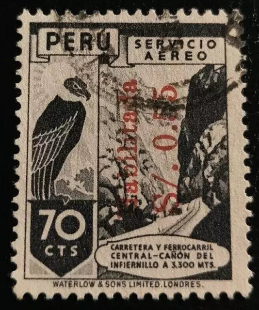 Peru: 1948 -1949 Airmail - Issues of 1938 Overprinted Habi. (Collectible Stamp).
