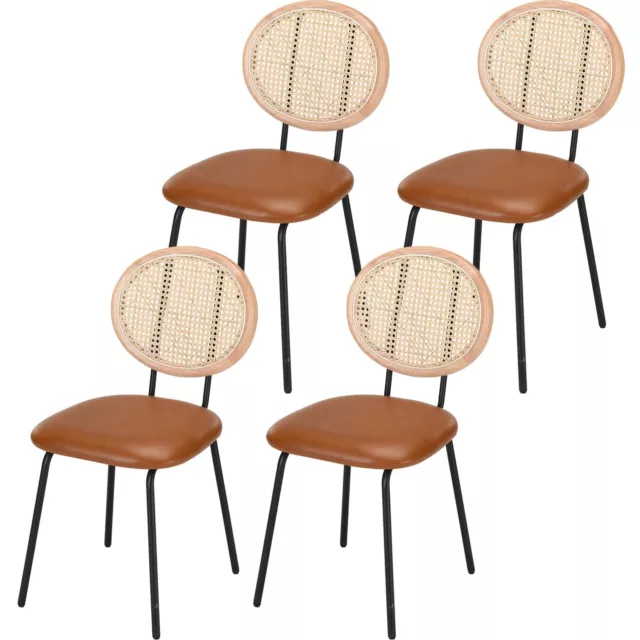 Dining Chairs Set of 2 with Rattan Backrest,Upholstered Dining Chair Set of 4...
