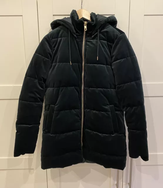 Only Winterjacke Vera Velvet Coat Grün Samt