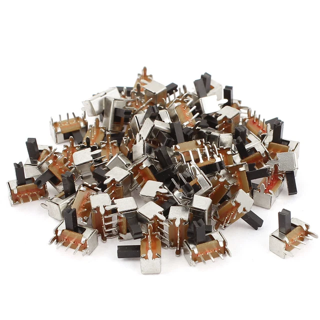 60 pz 2 posizioni 3 penne SPDT angolo retto pannello interruttore scorrevole DC 50V 0,8A
