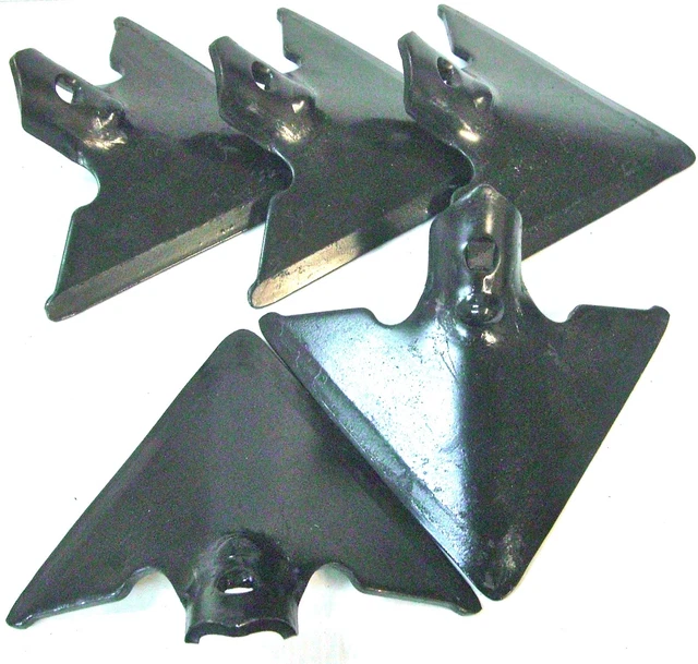 Danish Sweep Single Hole 7” 1/4" Thick 7/16" Square Hole Cultivator set of 5