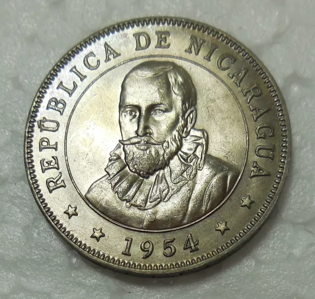 1954 Nicaragua 50 Centavos Coin Uncirculated