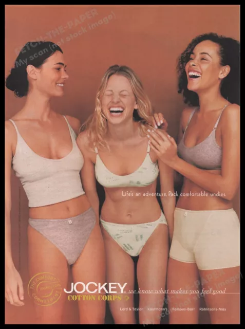 JOCKEY UNDERWEAR 2000S Print Advertisement Ad 2000 Cotton Corp Laughing  Ladies $12.99 - PicClick