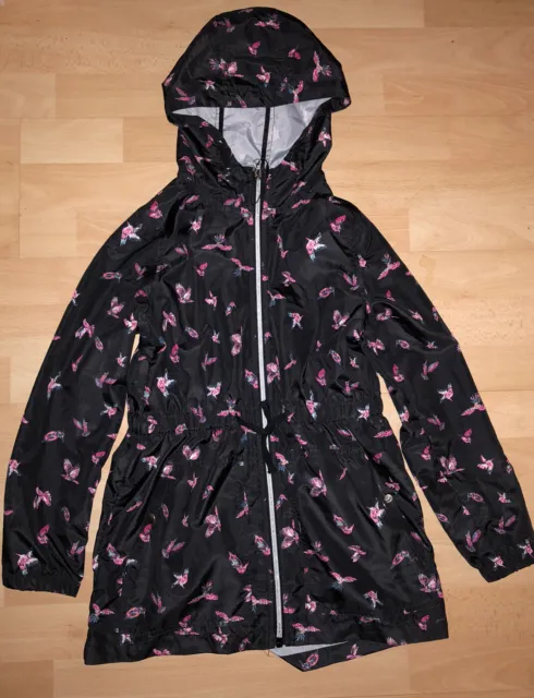 PRIMARK GIRLS 9-10 Years Black Pink Hummingbird Raincoat Jacket Lightweight  £8.99 - PicClick UK