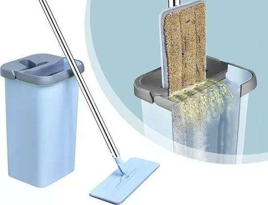 MOCIO LAVAPAVIMENTI CON mop autopulente 2 vasche separate acqua