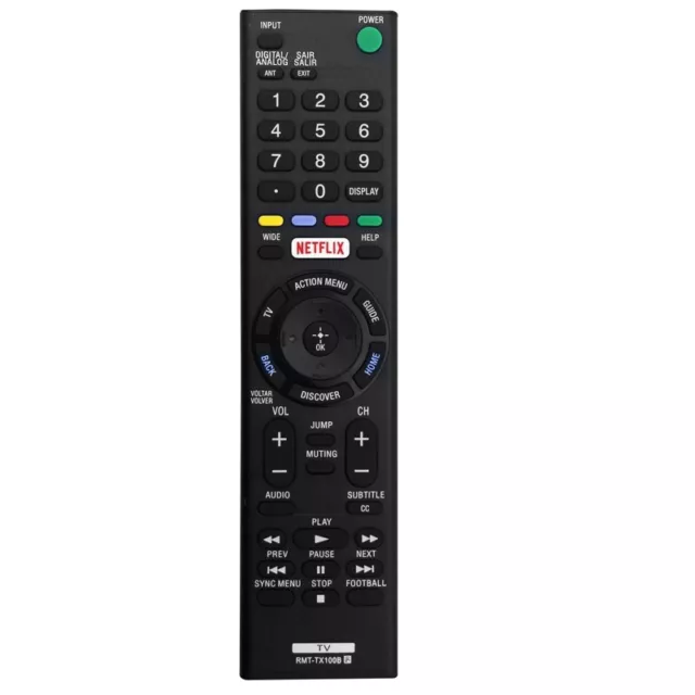 Replace -TX100B Remote Control for  LED LCD 4K  -55W6500 XBR-55X855C1413