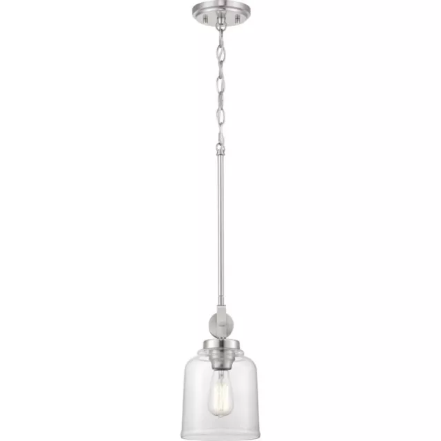 Knollwood 1-Light Brushed Nickel Mini-Pendant by Home Decorators Collection