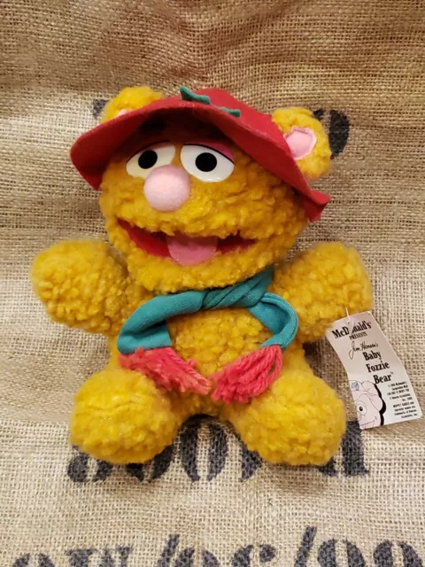 Vintage 1988 McDonalds Baby Fozzie Bear 7" Plush Jim Henson Muppet Babies