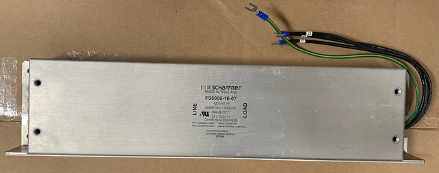 FS6008-16-07 | Schaffner | RFI Filter | 16A 3 Phase 480V 50/60Hz, Used