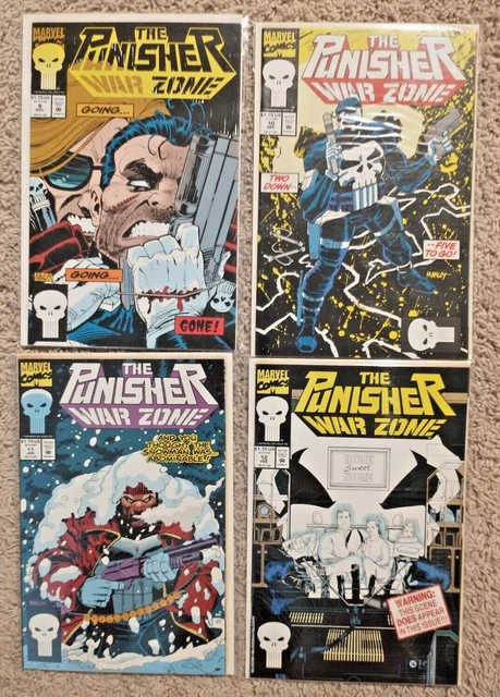 THE PUNISHER WAR ZONE Comic Book Lot of 14, #1 - #12 Marvel 1992 Boarded Bagged 3