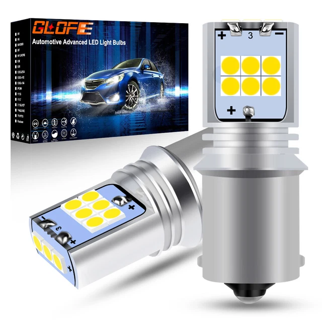 2X 1156 Super Bright BA15S 7506 P21W LED Bulbs For Euro Car Backup Reverse Light