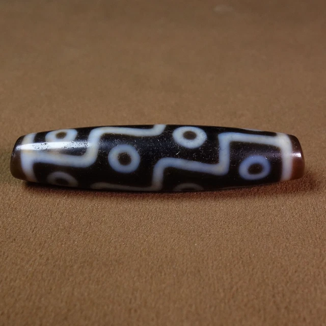 Ancient Tibetan DZI Beads Old Agate Rare 12 Eyes Totem Amulet Pendant GZI #9562