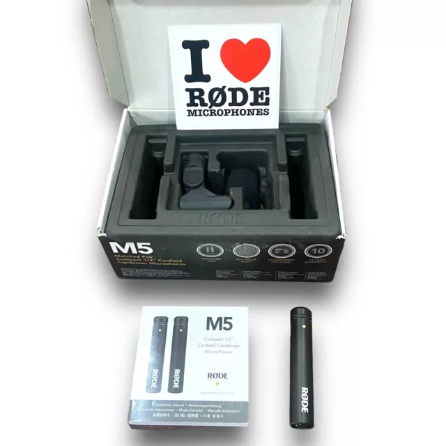 SINGLE Rode M5 Small Diaphragm Studio Condenser Microphone Overhead NOT PAIR