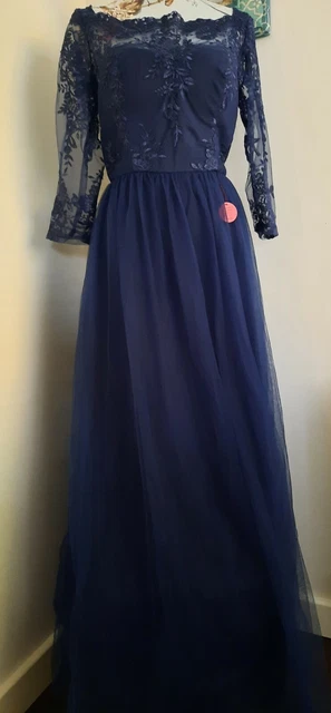 Chi chi london navy maxi dress on sale