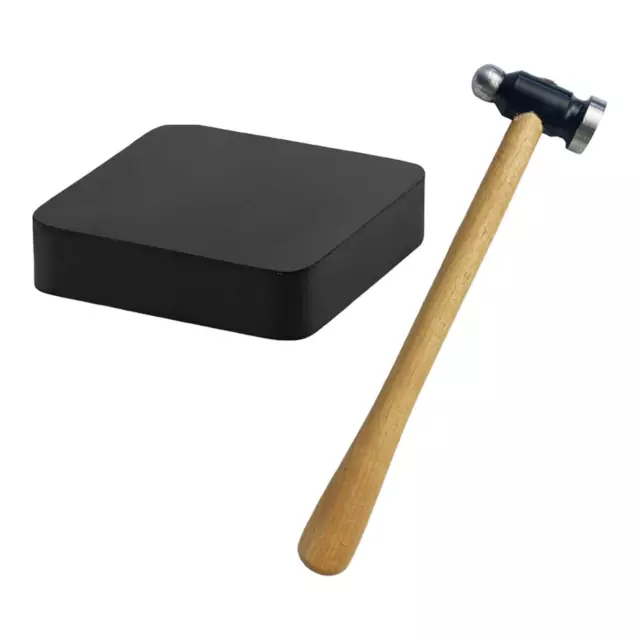 Stahlhammer mit quadratischem Gummibankblock zum Abflachen