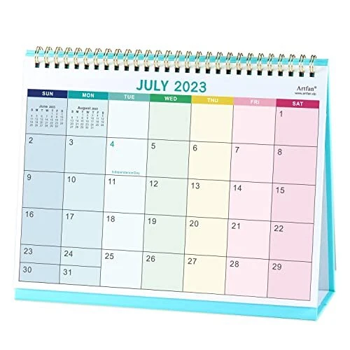 Desk calendar 2023 2024 jul 2023 dec 2024 standing flip desktop calend eur 14 70