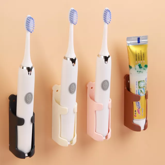 4 pcs Electric Toothbrush Holder Wall Mounted Adhesive Tooth Brush Organizer