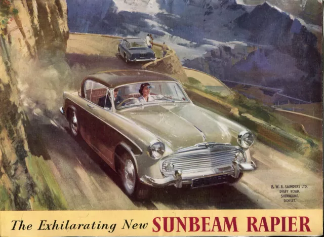 Sunbeam Rapier UK market full colour sales brochure c.1956