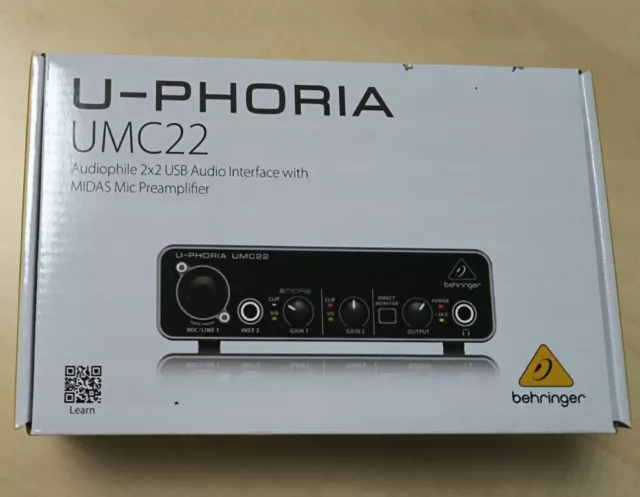 Behringer U-PHORIA UMC22 / Audiophile 2x2 USB Audio Interface