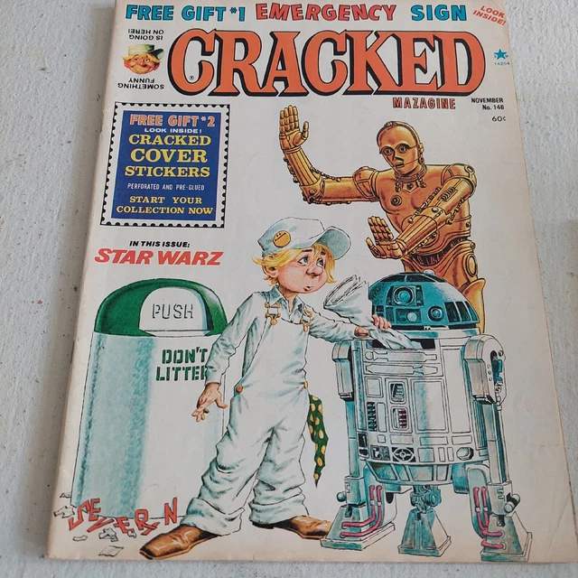 Cracked Magazine #146 Dec 1977 Star Wars C3PO R2D2 VINTAGE