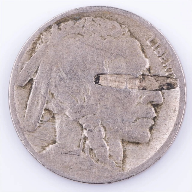 Buffalo Nickel Large Lamination Peel Obverse 5c Bandit / Lone Ranger Mask