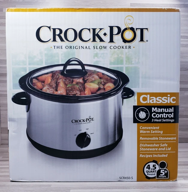 Crockpot Classic 4.5Qt Slow Cooker SCR450-PT