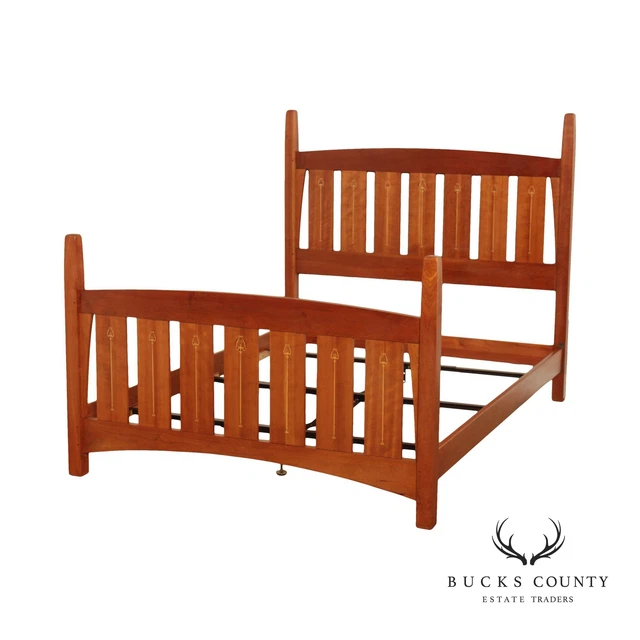 Stickley Harvey Ellis Mission Inlaid Cherry Queen Bed