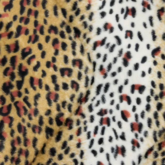 Fellimitat Leopardenbaby braun rot Dekorationen, Kostüme (Preis=0,5m)
