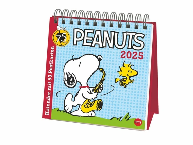 HEYE  PEANUTS Premium-Postkartenkalender 2025  Kalender  Deutsch 