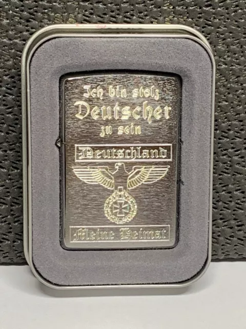 DEUTSCHLAND ZiPPO MEINE HEIMAT STOLZER DEUTSCHER mit / ohne GeschenkSet + GRAVUR