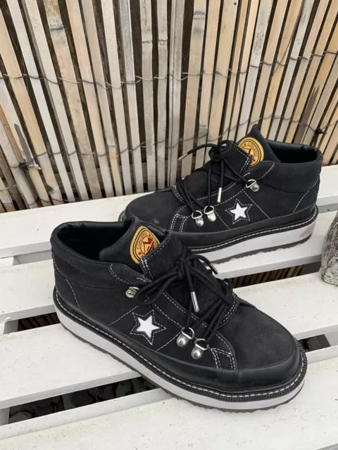 WOMENS CONVERSE 566163C Black Suede Leather Combi One Star Mid