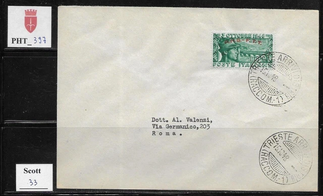 PHT_397. TRIESTE FTT. FDC w. 1948 RICOSTRUZIONE PONTE BASSANO. Scott 33