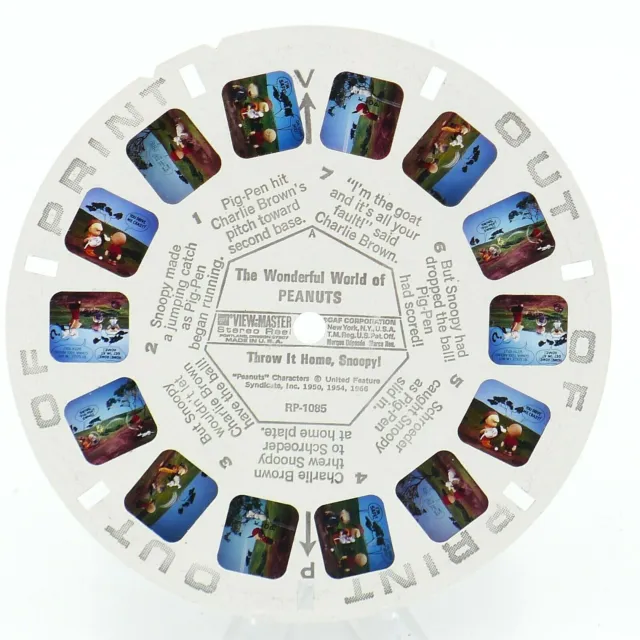 View-Master Reel # RP-1085 The Wonderful World of Peanuts  Throw it Home Snoopy!