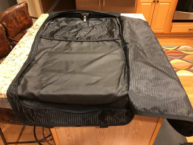 Tumi Black Ballistic Nylon Garment Bag Travel Luggage With Strap Luggage Tag EUC 8