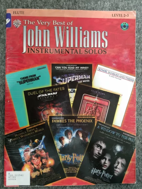 The Very Best of John Williams Instrumental Solos Level 2-3 Flute Book w/CD 2004