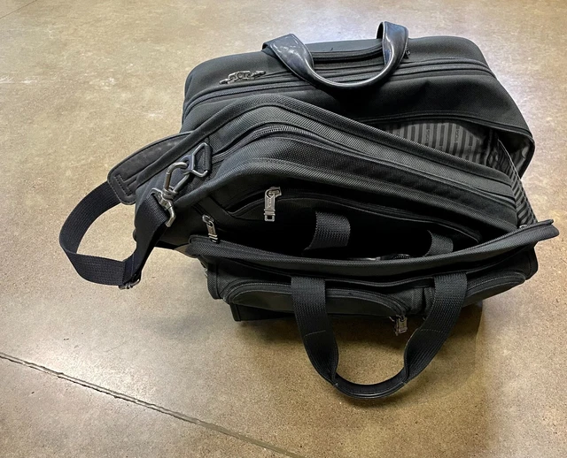 Tumi Alpha Expandable Organizer Laptop Rolling Ballistic Nylon Briefcase 2206D3 2
